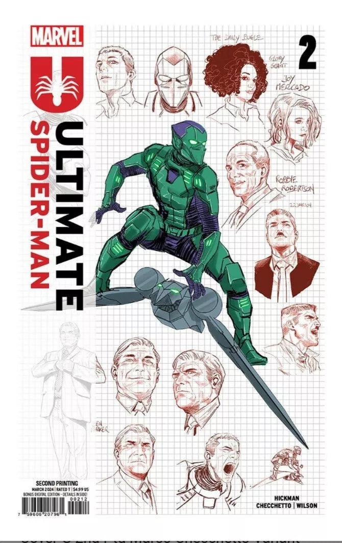 ULTIMATE SPIDER-MAN #2 2ND PRINT CHECCHETTO VARIANT